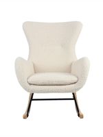 Sitial Mecedora Sherpa Relan Tavia Silla Individual Beige