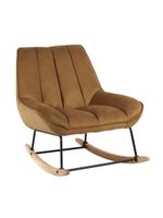 Sitial Mecedora Terciopelo Relan Mavi Silla Individual Café