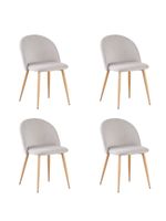 Set x4 Sillas de Comedor Top Living Dinka Cielo Terciopelo