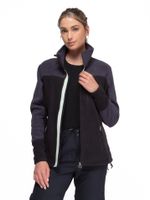 Chaqueta Polar Mujer Kano Canelo Negro Polerón Full Zip