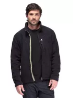 Poleron Polar Hombre Kano Canelo Negro Chaqueta de Polar