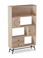 Estante Librero De Ratán Top Living Jaipur con Cajones