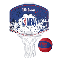 Tablero de Basketball de Puerta Wilson NBA Mini Hoop Team 28,5 x 24 cm Azul