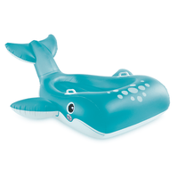 Flotador Inflable Diseño Intex Barco Ballena 168x140 Cm Blue Whale Ride-On