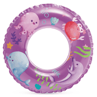 Flotador Inflable Redondo Intex Morado 61 Cm Transparent Ring