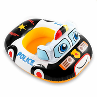 Flotador Inflable Bebé Intex Auto de Policía Capacidad 15 Kg Kiddie Float