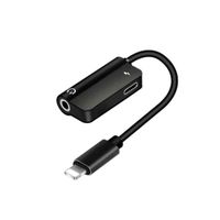 Adaptador / Divisor Lightning Para Audio 3,5mm Y Carga Fujitel