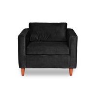 SOFA SICILIA 1C TELA  VELVET  NEGRO