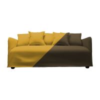 Sofá Dua 2 Fundas Intercambiables Amarillo Y Cafe