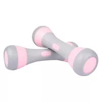 Pack 2 Mancuernas Ajustables Pesas 1/1.5/2 Kilos Cada Una Rosado