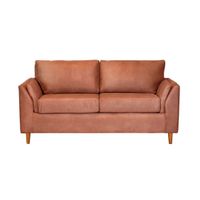 Sofá Milan 2C Cuero Kentucky Tabaco Con Asiento de Resortes Pocket