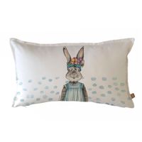 FUNDA COJÍN  ALGODÓN CONEJA FLORA 50X30