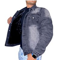 Chaqueta Mezclilla Polar Gris Focalizado Hombre