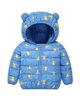 Parka Niño con Capucha y Mangas Bebe Azul