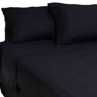 Sábana ArtHome - 1,5 Plazas - Negro -144 Hilos