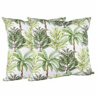 Set 2 cojines Lona Española Palmeras  50x50 Verde