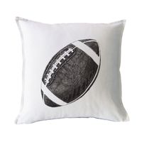 FUNDA COJÍN ALGODÓN PELOTA RUGBY 45X45