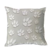 FUNDA COJÍN ALGODÓN HUELLAS 45X45