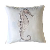FUNDA COJÍN ALGODÓN CABALLITO DE MAR 45X45