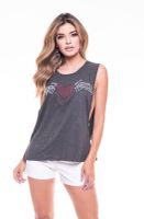 POLERA SML PEDRERIA HEART GRAY RC-2