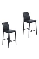 Pack 2 Sillas de Bar Boston Negro