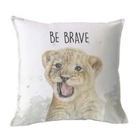 FUNDA COJÍN ALGODÓN LEÓN VALIENTE 45X45