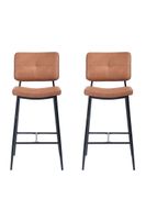 Pack 2 Pisos de Bar con Espaldar Acolchado Café