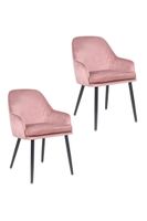Pack 2 Sillas Comedor Ingrid Rosado