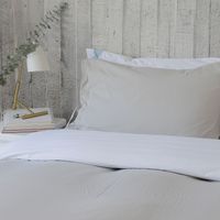 CUBREPLUMÓN ALGODÓN STONE WASH GRIS CLARO 1,5 PLAZA