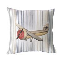 FUNDA COJÍN ALGODÓN AVIÓN LINEAS 45X45