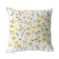 FUNDA COJÍN ALGODÓN PRIMAVERA AMARILLA 45X45