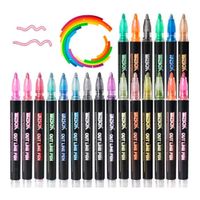 Lapices Marcadores Mágicos Metálicos Con Contorno 24 Colores