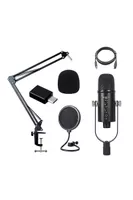 Kit Micrófono Condensador Cardioide BM-86 Negro