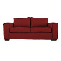 Sofá Gabro Felpa Roja 3 Cuerpos