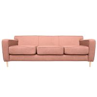 Sofá Lilen Felpa Palo Rosa 2 Cuerpos