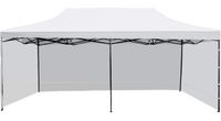 Toldo Plegable 3x6 Impermeable Araña Paredes Lateral Blanco