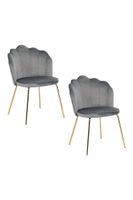 Pack 2 Sillas de Comedor de Terciopelo