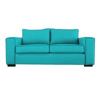 Sofá Gabro Felpa Turquesa 3 Cuerpos