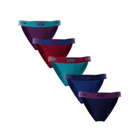 Slip Tanga Algodón Color Pack 5 C2