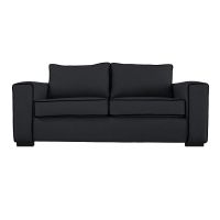 Sofá Gabro Chenille Tipo Lino Grafito 3 Cuerpos