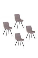 Pack 4 Sillas de Comedor Charly Gris