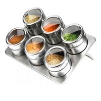 Organizador Condimentos Cocina 6 Piezas Frascos Especieros