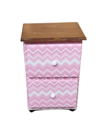 Velador Doble Cajon Diseño Blondy Eco Cuero