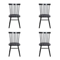 Pack 4 Sillas De Comedor Victoria Negra