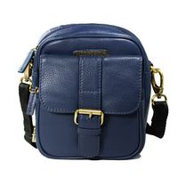 Morral de cuero Gino Rodinis 1260 Azul