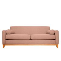 Sofá Meli Felpa Palo Rosa 2 Cuerpos