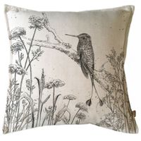 FUNDA COJÍN MARISA COLIBRÍ COLA DE RAQUETA 45X45