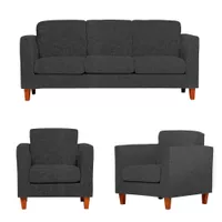 Living Trento 3-1-1 Tela Ceniza