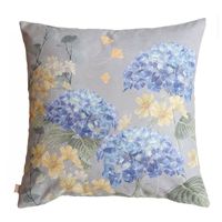 FUNDA COJÍN GAMUZA HORTENSIAS 45X45