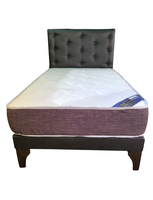 CAMA EUROPEA RIMAR 1.5P NEGRA CUERO PU